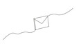 © SAGAR - Continuous one line drawing of paper envelope vector illustration. Single continuous line drawing of an envelope isolated.