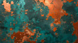 © Prime Layer Studio - Old oxidized copper metal texture with teal green patina rust, grunge vintage background