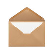 © JEMEE - Brown envelope opened isolated on transparent background