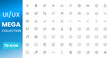 © Amna's Studio - UI UX icon set, user interface and user experience symbols, modern flat design system icons for web mobile apps and dashboards