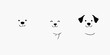 © Vector Art - minimal dog face icons set with cute simple expressions