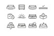 © Ludmila Zabaranilova - Silhouette icon load minimalist carcass storage calm drawer use vector routine icons