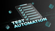 © Sohail - Test Automation Check List: A digitally rendered image highlighting the concept of test automation, featuring a checklist with checkmarks.