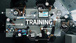 © InfiniteFlow - A dynamic collaborative training session showcasing professionals engaging with digital tools for skill enhancement, e-learning, and knowledge sharing in an innovative workspace. Amity
