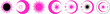 © Stock By Ahmad - Minimal cosmic phase symbol set showing sun, moon and eclipse elements