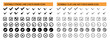 © Amirul - Checkmark vector icon set. check mark tick symbols in unique style. Check mark & cross signs in flat stroke line and scribble flat style