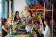 © Wasana - Women learning flower arranging creative hobby workshop