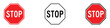 © MdNurul - Stop road sign icon vector. warning, safety, traffic symbol. vector illustration.