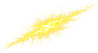 © MaStudio - Intense Yellow Lightning Strike with Glowing Effect isolated on a transparent background
