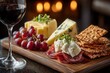 © Praphat - Elegant Wine and Cheese Pairing with Charcuterie on Wooden Board