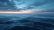 © Bussakon - Digital connection grid spreads across misty mountain valleys during twilight illuminated by soft lights