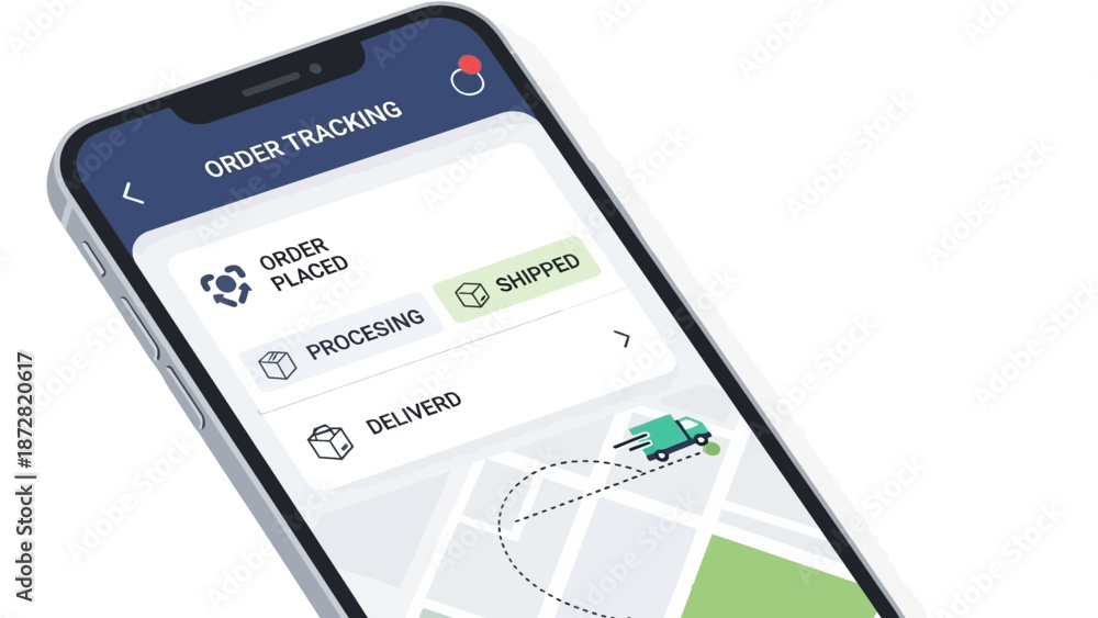 Smartphone Screen Showing Digital Map Navigation and Route Planning ...