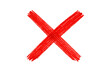 © PNG Kingdom  - Hand drawing a red x mark, indicating error, cancellation, wrong choice, decline, or exit symbol