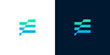 © anello - Abstract digital progress logo design with dynamic gradient lines in blue and green, symbolizing data flow, technological advancement, and forward momentum for modern business analytics