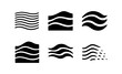 © ieps - Set of abstract wave icons representing water, wind, and flow in a minimalist style