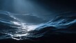 © Ai image - Dark ocean waves with sunlight