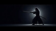 © rizkifebs - Samurai warrior silhouette holding sword in dramatic pose