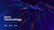 © ec0de - Big Data Flow AI Dots Particles Background. Digital Neural Network. Concept of Artificial Intelligence Technology Machine Deep Learning. Digital Communication. Science Technology Vector.