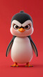 © Marino Bocelli - Angry cute penguin mascot frowning with a cute expression