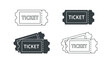 © imran - Set of diverse ticket icons featuring outline and solid designs, ideal for various events, admission, and entertainment graphics, suitable for web and print applications