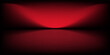 © kurnia - Red studio background. Abstract limbo podium studio room. Dark red gradient wall floor and spotlight scene. Showcase, promotion display. Vector stage mockup illustration