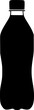© The - Black silhouette of a plastic bottle for water or soda