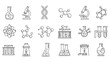 © Md Bishal - Collection of various science and laboratory icons in outline style on white background