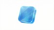 © Prime - Glossy transparent blue app icon with smooth edges and futuristic style on white background,suitable for user interface design,mobile applications and software branding projects