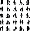 © Nadia - Family Silhouette Icon Set – Parents, Children & Relationships Vector