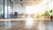 © Farah - A bright and modern office space with a wooden floor and large windows