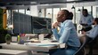 © DC Studio - Forex expert in office looking over candlestick charts on screen to assess stock market volatility. African american woman in hedge fund company reading investment reports