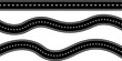 © New Asia - Wavy road route icon, curved highway path symbol, navigation journey graphic design element