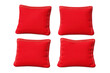 © PNG Kingdom  - Red bean bags set for cornhole game, tossing target practice, outdoor activity equipment, transparent background