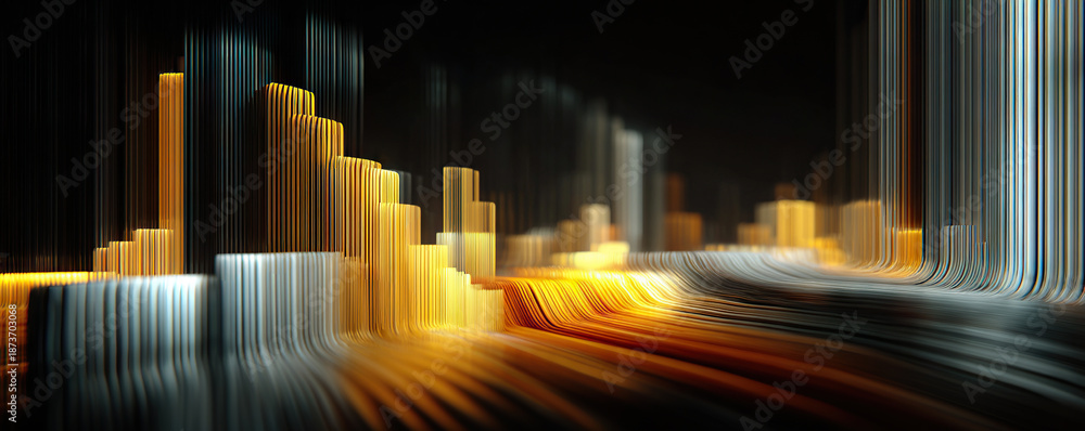 Digital abstract background with flowing data lines for technology and information systems