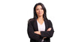 © Iván Moreno - Confident businesswoman smiling with arms crossed on transparent background