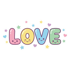 Naklejka na meble vector illustration of love bubble font