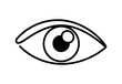 © Asad - A simple black and white illustration of a human eye looking forward