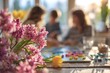 © Charoen - Stock photo of A family playing board games, blooming spring flowers, concept of Lifestyle x Easter / Spring, fresh pastel colors, soft morning sunlight, style of Authentic Imperfe