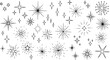 © CreatAr8 - Collection of hand drawn stars in various styles and designs black and white