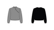 © Ilyas - Three different colored sweaters with unique design elements on a white background