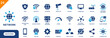 © icon - Network icon. Includes internet, router, connect, offline, wifi, server network. Solid vector icon set.