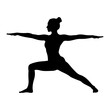 © PNG images - Silhouette of a woman in warrior ii yoga pose Vector