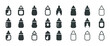 © Svitlana - Set of baby bottle silhouettes in various shapes and styles