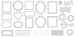 © Kati Moth - Postage stamps clip art frames, post office vector elements, minimalist elegant postmark set