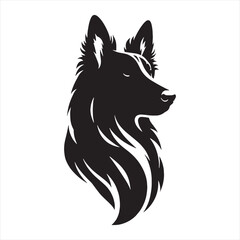  Belgian Shepherd Dog Vector Silhouette Illustration Showing Strength Intelligence and Loyalty Perfect for Logos Branding T Shirts Stickers Posters Animal Art Prints and Professional Graphic.