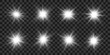 © dedstock - Png white star light powered by sun and layered sunlight rays. Intense sparkle and sparks form a dynamic starburst with lens flare. Dramatic illumination spreads on background. Vector illustration.
