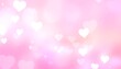 © Quality Assets - A soft pink backdrop filled with translucent heart shapes creating a romantic atmosphere