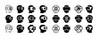 © Влада Яковенко - Icon set of virtual reality and technology headsets in profile view