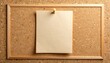 © Shehzad - Blank paper pinned on corkboard for notes or messages.