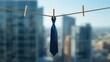 © TheWaterMeloonProjec - Fabric secured with wooden clothespins on a rope, suitable for layout or signage, World Environment Day